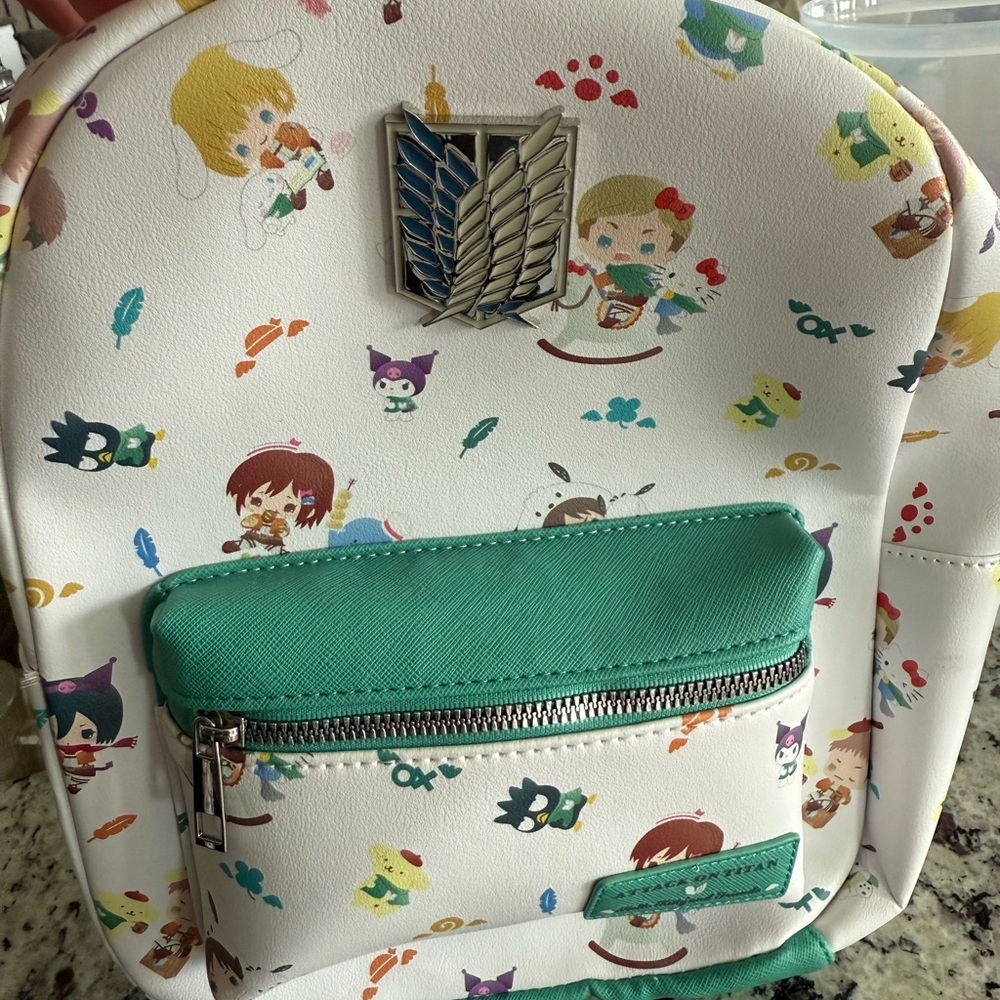 NWT ATTACK ON TITAN HELLO KITTY AND FRIENDS BACKPACK